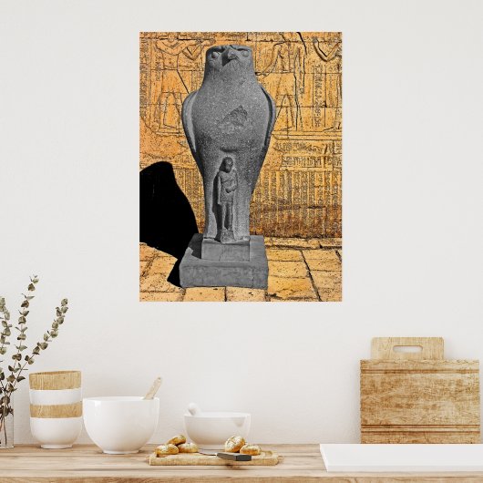 Horus Statue, Edfu, Egypte (1) Poster (Keuken)