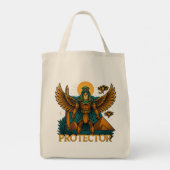 Horus the Protector – Bold Ancient Egyptian Falcon Tote Bag (Achterkant)