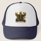 Horus the Protector – Bold Ancient Egyptian Falcon Trucker Pet (Voorkant)