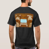 Horusbeeld Egyptische oude goden Fotografie T-shirt (Achterkant)