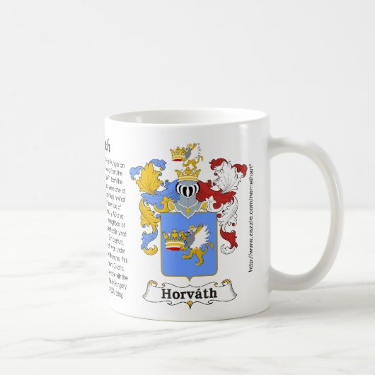 Horvath Family Hungarian Coat of Arm mok (Rechts)