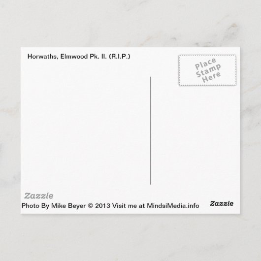 Horwaths, Elmwood Pk. I L.  Neon Post Card Briefkaart (Achterkant)