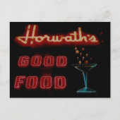 Horwaths, Elmwood Pk. I L.  Neon Post Card Briefkaart (Voorkant)