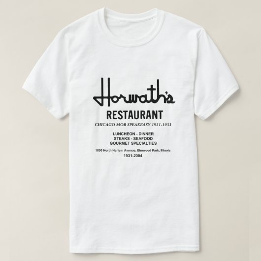 Horwath's Restaurant, Elmwood Park, Illinois T-shirt (Design voorkant)