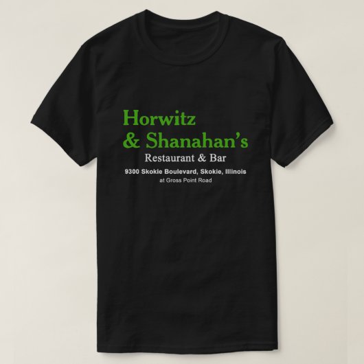 Horwitz & Shanahan's Restaurant en Bar, Skokie T-shirt (Design voorkant)