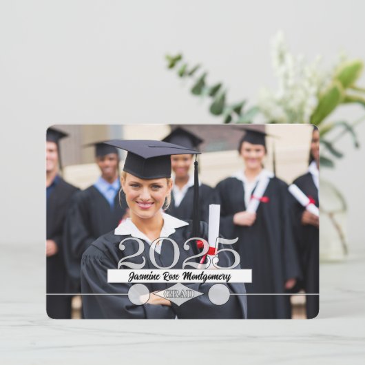 HORZ Foto 2025 Uitnodiging voor afstudeerfeest (Staand voorkant)