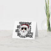 Hos in dit Huis | Punny Santa Sublimation Feestdagen Kaart (Voorkant)