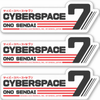 Hosaka Ono-Sendai Cyberspace 7 (Black Wide) Sticke Sticker