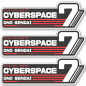 Hosaka Ono-Sendai Cyberspace 7 (White Wide) Sticker (Voorkant)