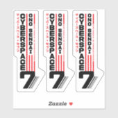 Hosaka Ono-Sendai Cyberspace 7 (zwart verticaal) Sticker (Vel)