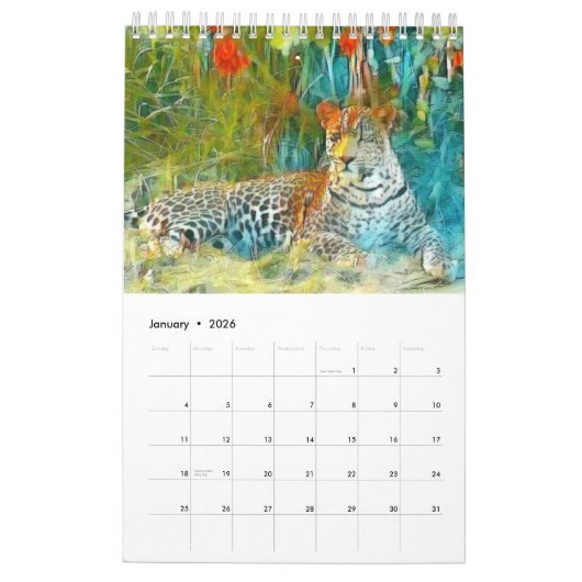 Hosana de Leopard 2019 Wall Calendar Kalender (Jan 2026)