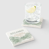 HOSANNA Elegante Paaspalmzondag Stenen Onderzetter (Zijkant)