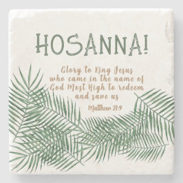 HOSANNA Elegante Paaspalmzondag Stenen Onderzetter