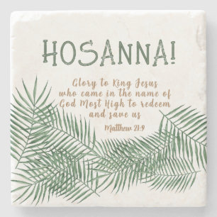 HOSANNA Elegante Paaspalmzondag Stenen Onderzetter
