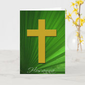 Hosanna met Bijbelvers Wenskaart Kaart (Gele Bloem)