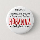 Hosanna Ronde Button 5,7 Cm (Voorkant)