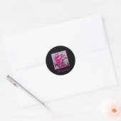 Hosanna! roze bloemige sticker (Envelop)