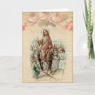 Hosanna van Pasen van de Palmzondag Godsdienstig Feestdagen Kaart