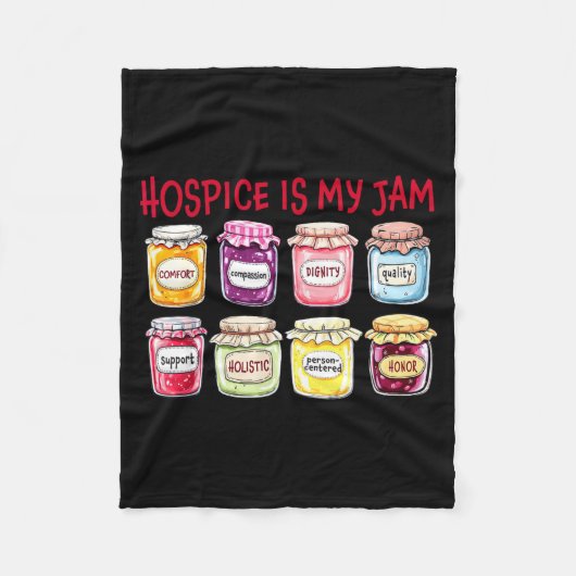 Hosce Is My Jam Caregiver Appreciation Medical Sta Fleece Deken (Voorkant)