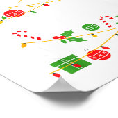 Hosce Nurse Christmas Tree Lights Womens Mens Kids Poster (Hoek)