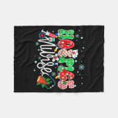 Hosce Nurse Funny Xmas Light Stethoscope Christmas Fleece Deken (Voorkant (Horizontaal))