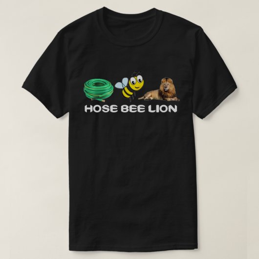 Hose Bee Lion Black T Shirt (Design voorkant)