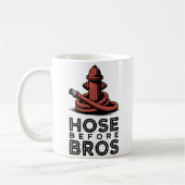 Hose Before Bros | Brandweerkazerne Humor Design Koffiemok (Links)