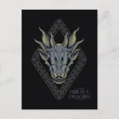 HOSE OF THE DRAGON Balerion Skull Diamond Crest Briefkaart (Voorkant)