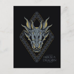 HOSE OF THE DRAGON Balerion Skull Diamond Crest Briefkaart