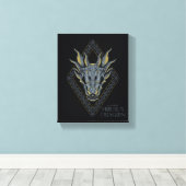 HOSE OF THE DRAGON Balerion Skull Diamond Crest Canvas Afdruk (Insitu (Houten vloer))