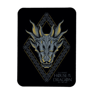 HOSE OF THE DRAGON Balerion Skull Diamond Crest Magneet