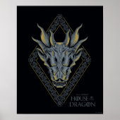 HOSE OF THE DRAGON Balerion Skull Diamond Crest Poster (Voorkant)