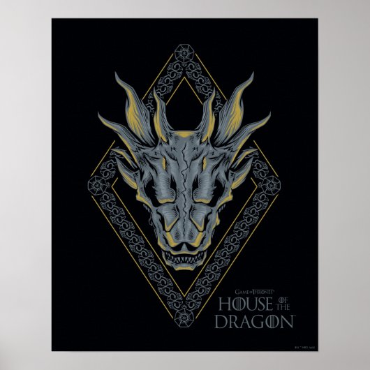 HOSE OF THE DRAGON Balerion Skull Diamond Crest Poster (Voorkant)