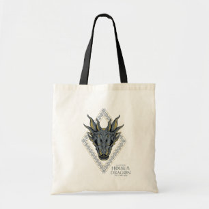 HOSE OF THE DRAGON Balerion Skull Diamond Crest Tote Bag