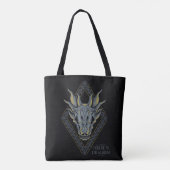 HOSE OF THE DRAGON Balerion Skull Diamond Crest Tote Bag (Achterkant)