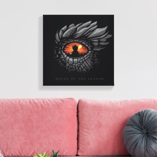 HOSE OF THE DRAGON Dragon's Eye Iron Throne Canvas Afdruk (Insitu (Woonkamer))