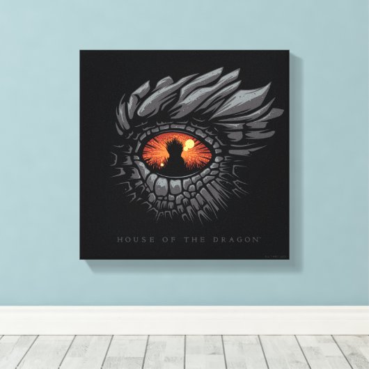 HOSE OF THE DRAGON Dragon's Eye Iron Throne Canvas Afdruk (Insitu (Houten vloer))
