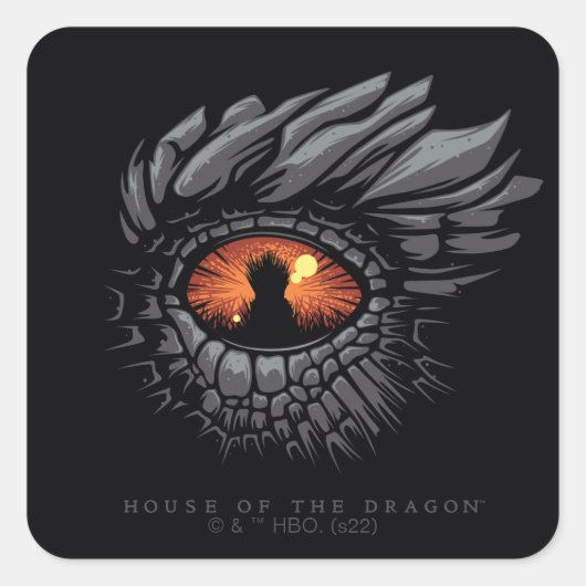 HOSE OF THE DRAGON Dragon's Eye Iron Throne Vierkante Sticker (Voorkant)