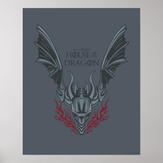 HOSE OF THE DRAGON | Fire-Breathing Dragon Head Poster (Voorkant)