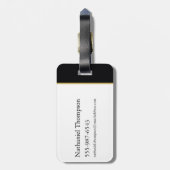 HOSE OF THE DRAGON Gold Filigree Dragon Pattern Bagagelabel (Achterkant verticaal)