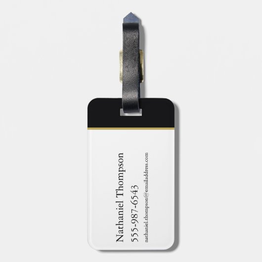 HOSE OF THE DRAGON Gold Filigree Dragon Pattern Bagagelabel (Achterkant verticaal)