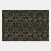 HOSE OF THE DRAGON Gold Filigree Dragon Pattern Inpakpapier Vel (Voorkant 2)