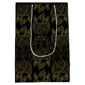 HOSE OF THE DRAGON Gold Filigree Dragon Pattern Medium Cadeauzakje (Achterkant)
