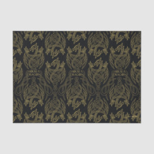 HOSE OF THE DRAGON Gold Filigree Dragon Pattern Tissuepapier