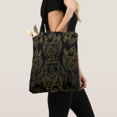 HOSE OF THE DRAGON Gold Filigree Dragon Pattern Tote Bag (Dichtbij)