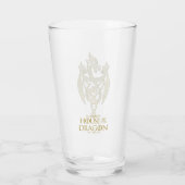 HOSE OF THE DRAGON Golden Filigree Dragon Crest Glas (Achterkant)