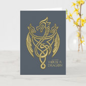 HOSE OF THE DRAGON Golden Filigree Dragon Crest Kaart (Gele Bloem)