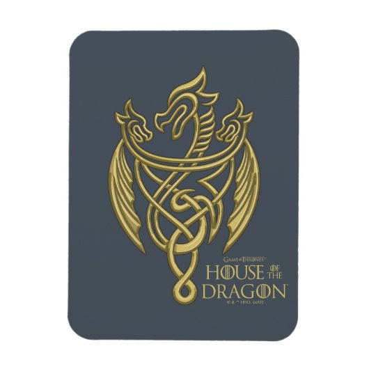HOSE OF THE DRAGON Golden Filigree Dragon Crest Magneet (Verticaal)