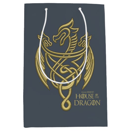 HOSE OF THE DRAGON Golden Filigree Dragon Crest Medium Cadeauzakje (Voorkant)