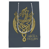 HOSE OF THE DRAGON Golden Filigree Dragon Crest Medium Cadeauzakje (Achterkant)